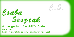 csaba sesztak business card